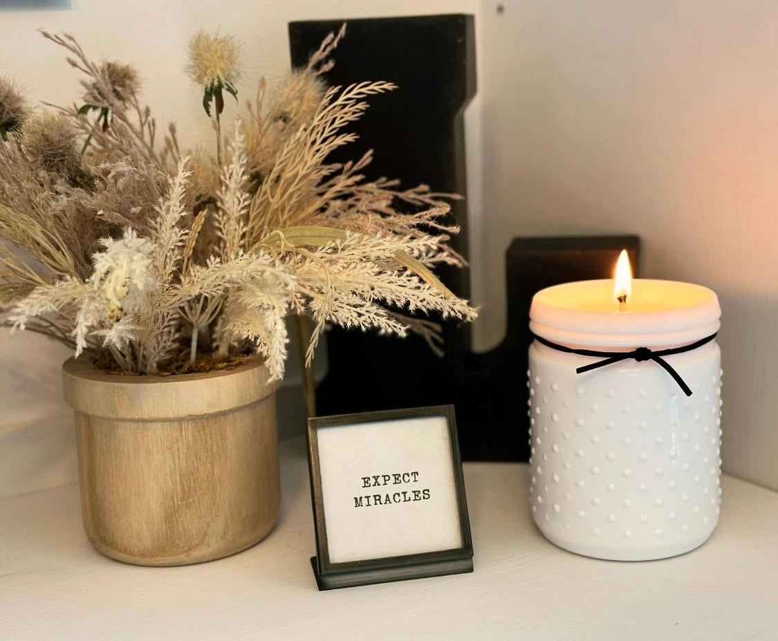 Hobnail Jar Candle